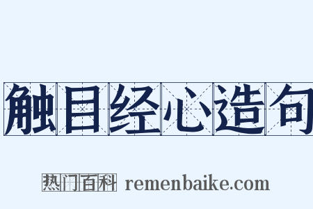 触目经心造句是什么意思的图片